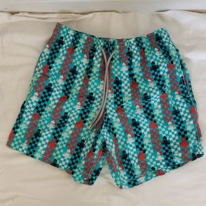 Vilebrequin Mens Teal Swim Trunks Size Large